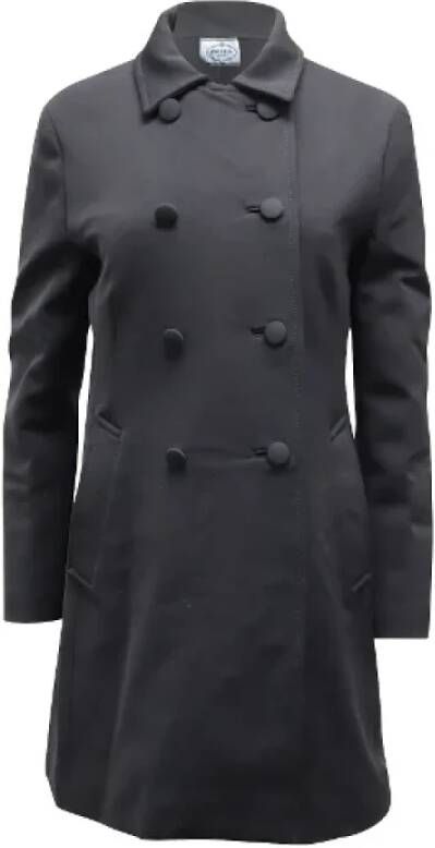 Prada Vintage Tweedehands jas Zwart Dames