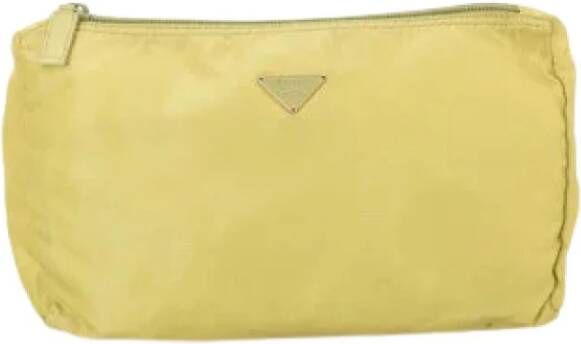 Prada Vintage Tweedehands koppeling Geel Dames
