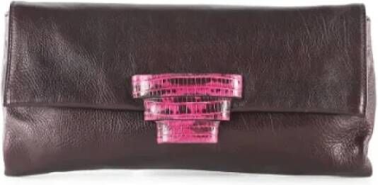Prada Vintage Tweedehands koppeling Purple Dames