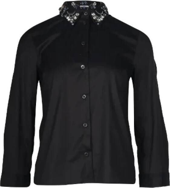 Prada Vintage Tweedehands overhemd en blouse Zwart Dames