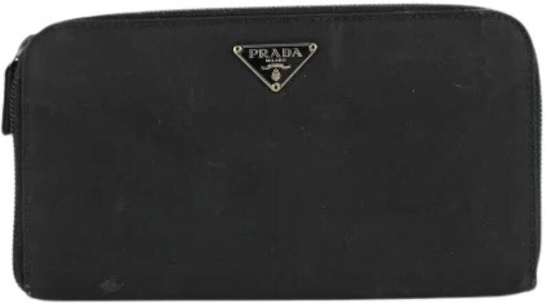 Prada Vintage Tweedehands portemonnees Zwart Dames