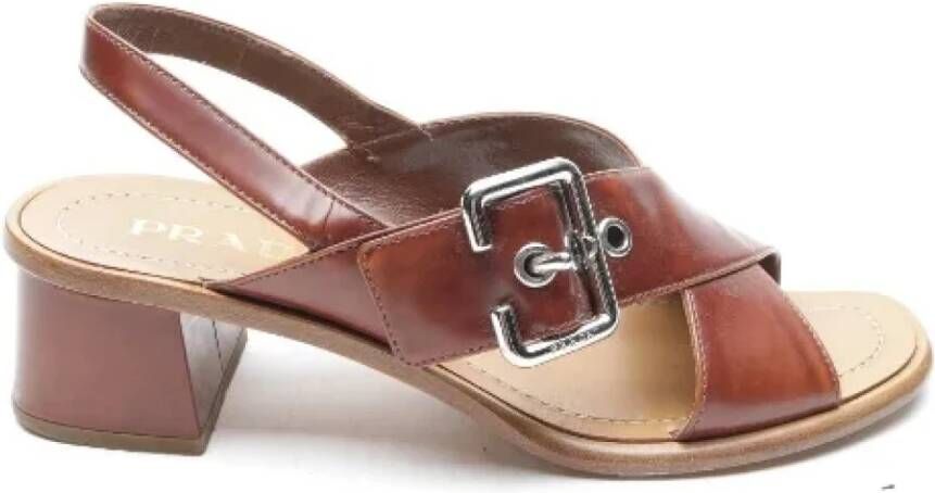 Prada Vintage Tweedehands sandalen Bruin Dames
