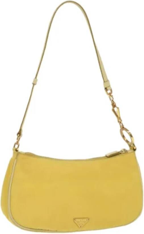 Prada Vintage Tweedehands schoudertas Yellow Dames