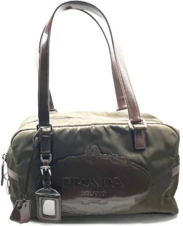 Prada Vintage Tweedehands schoudertas Groen Dames
