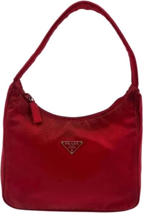 Prada Vintage Tweedehands schoudertas Rood Dames