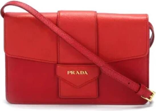 Prada Vintage Tweedehands schoudertas Rood Dames