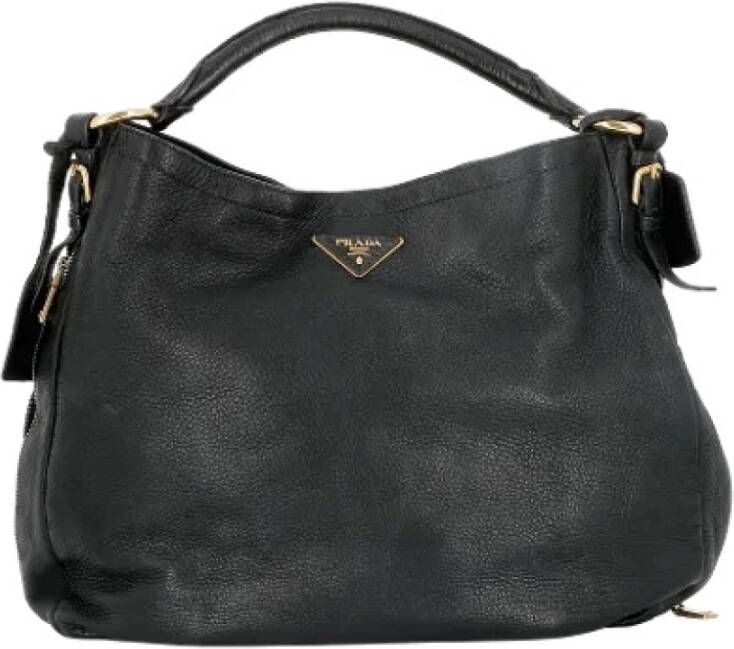 Prada Vintage Tweedehands schoudertas Zwart Dames