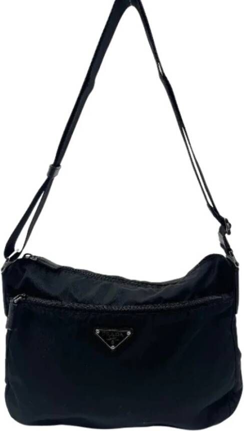 Prada Vintage Tweedehands schoudertas Zwart Dames