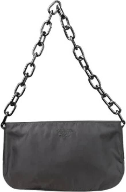 Prada Vintage Tweedehands schoudertas Zwart Dames