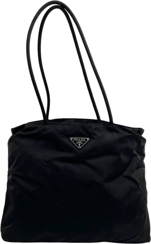 Prada Vintage Tweedehands schoudertas Zwart Dames