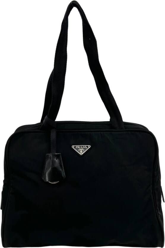 Prada Vintage Tweedehands schoudertas Zwart Dames