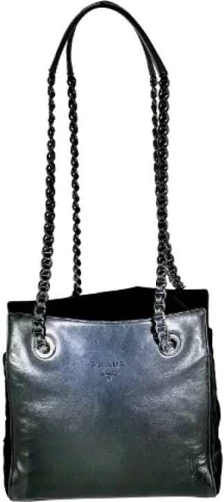 Prada Vintage Tweedehands schoudertas Zwart Dames