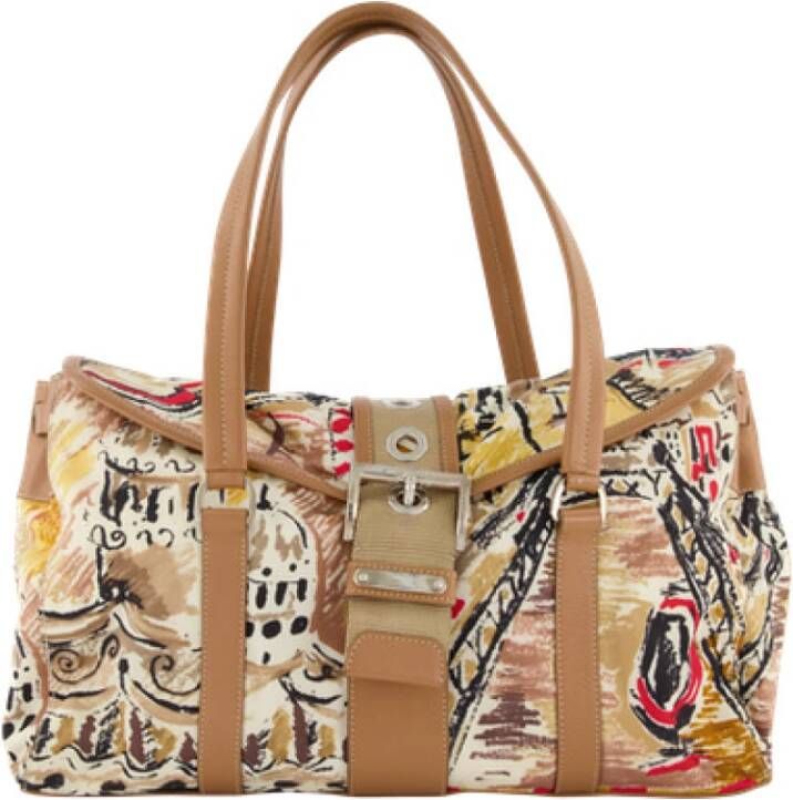 Prada Vintage Tweedehands tas Bruin Dames