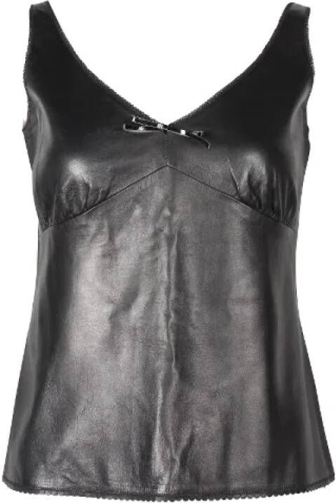 Prada Vintage Tweedehands top Zwart Dames