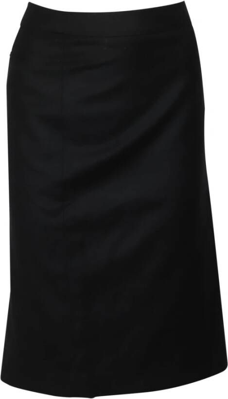 Prada Vintage Voldoende knielengte kokerrok in wol Zwart Dames