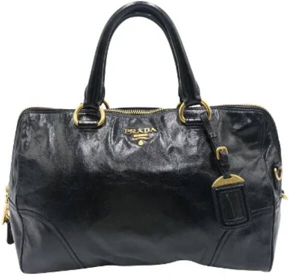Prada Vintage Voldoende lederen bakken Zwart Dames