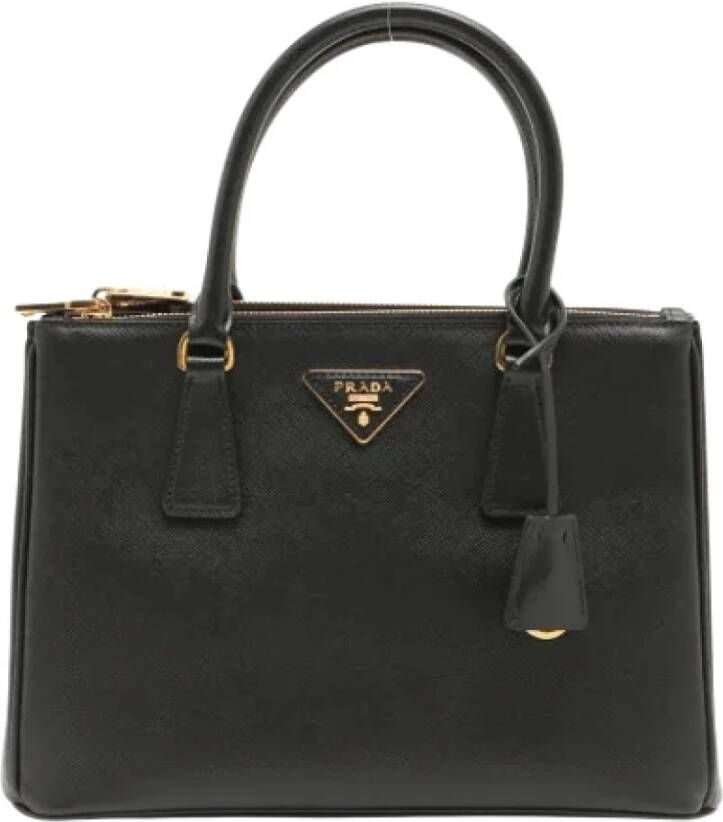 Prada Vintage Voldoende lederen handtassen Zwart Dames