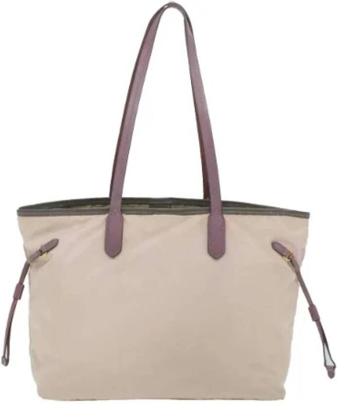 Prada Vintage Voldoende nylon bakken Beige Dames