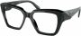Prada Kattenvormige Bril met Unieke Uitsparingen Model 09Zv Black Dames - Thumbnail 3