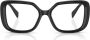 Prada Stijlvolle Zwarte Brillenmontuur Model PR 10Zv Black Unisex - Thumbnail 3
