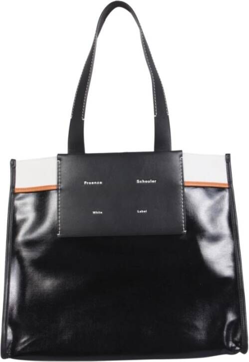 Proenza Schouler XL Morris Coated Canvas Tote Bag Black Dames