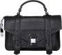 Proenza Schouler Zwarte Leren Schoudertas met Draaisluiting Black Dames - Thumbnail 1