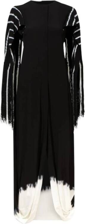 Proenza Schouler Tie Dye Fringe Dress Zwart Dames