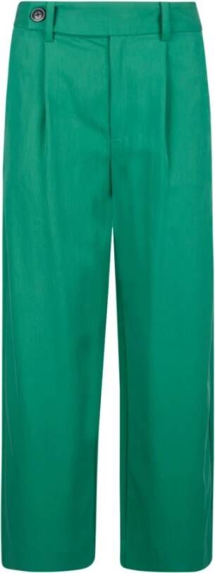 Proenza Schouler Groene Wijde Pijp Casual Broek Green Dames