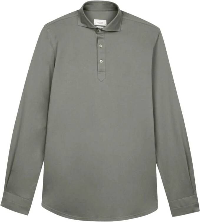 Profuomo Groene polo lange mouw Green Heren