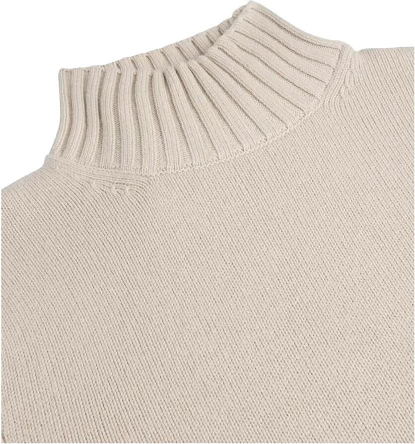 PROFUOMO Heren Truien & Vesten Pullover Mock Neck Beige