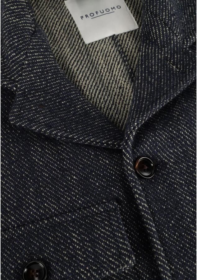 PROFUOMO Heren Overshirts Overshirt Twill N Donkerblauw - Foto 5
