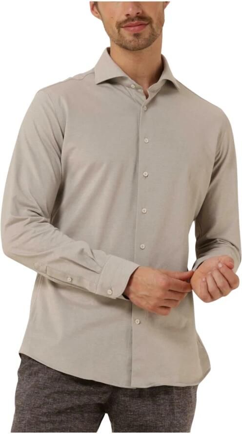 PROFUOMO Heren Overhemden Shirt X-cutaway Japanese Knitted Beige - Foto 15