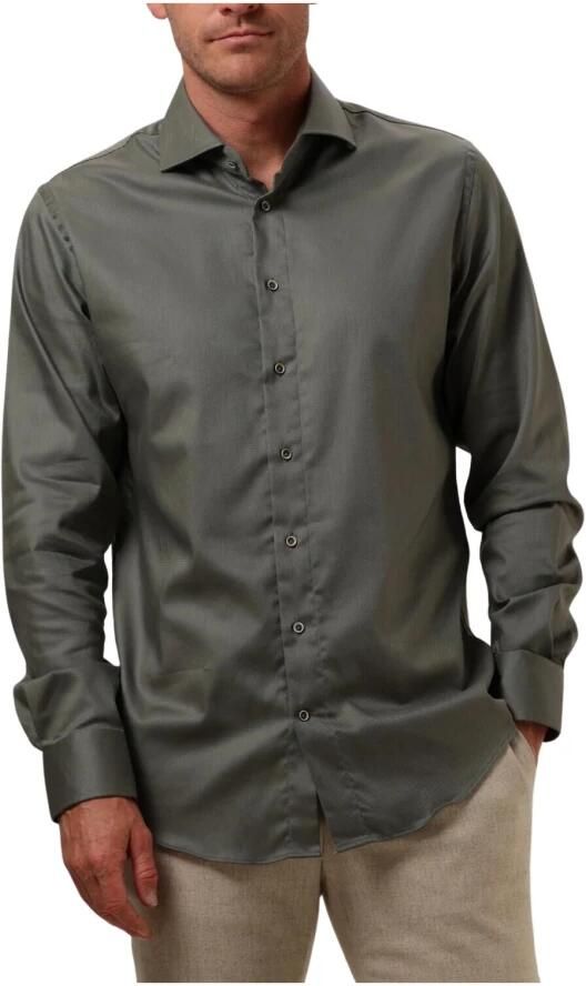 Profuomo Slim fit zakelijk overhemd met haaikraag model 'Cutaway' - Foto 3