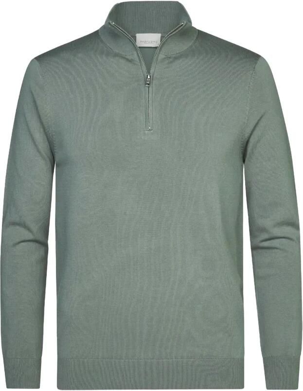 PROFUOMO Heren Truien & Vesten Pullover Half Zip Groen - Foto 7