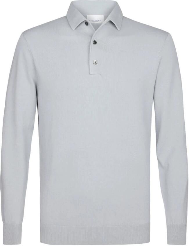 PROFUOMO Heren Truien & Vesten Polo Onepiece Luxury Basic Groen - Foto 4