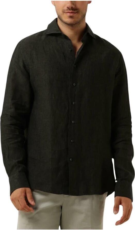 PROFUOMO Heren Overhemden Shirt X-cutaway Sc Linnen Donkergroen - Foto 3