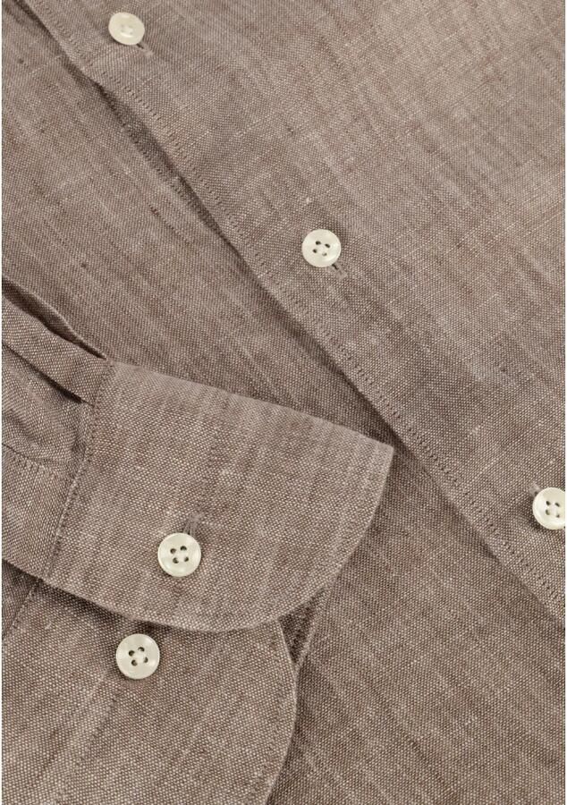 PROFUOMO Heren Overhemden Shirt X-cutaway Sc Linnen Bruin