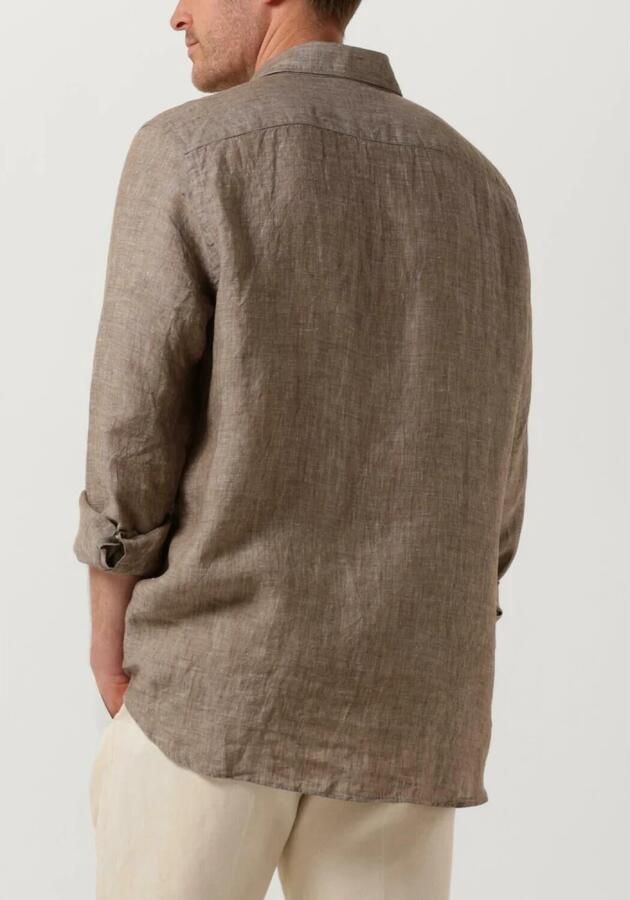PROFUOMO Heren Overhemden Shirt X-cutaway Sc Linnen Bruin - Foto 2