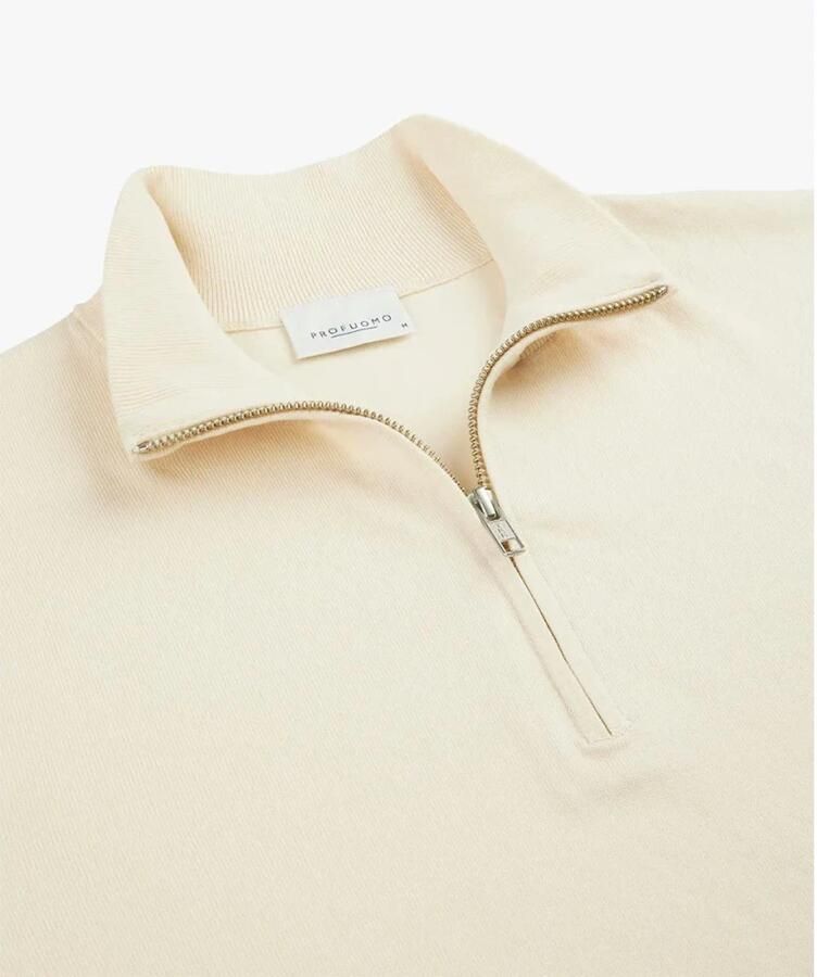 Profuomo Elegante ecru half zip trui Beige Heren - Foto 2