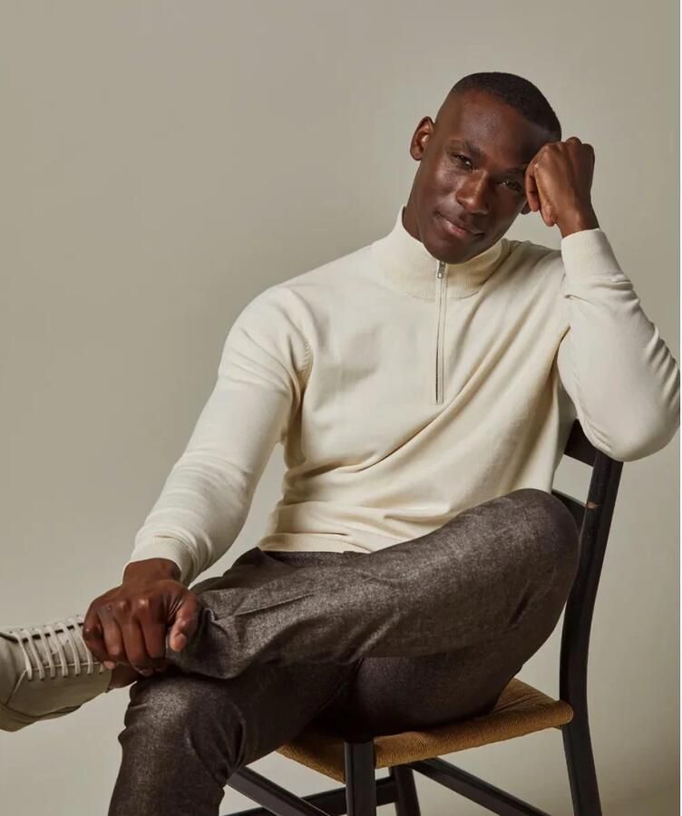 Profuomo Elegante ecru half zip trui Beige Heren - Foto 4