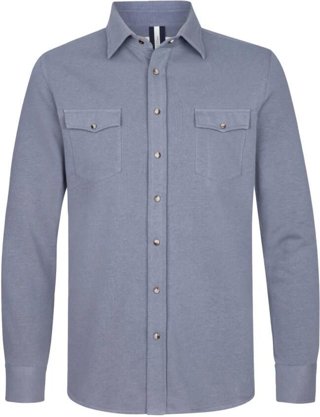 Profuomo Sweater Overshirt Western Jersey Blauw - Foto 2