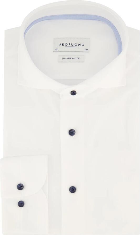 Profuomo Wit Business Overhemd Slim Fit White Heren