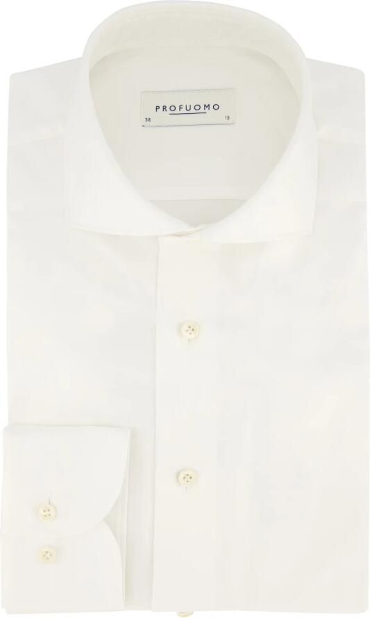 Profuomo Slim fit zakelijk overhemd van twill