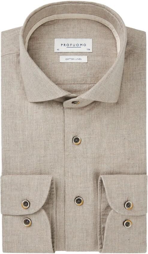Profuomo X-Cutaway Overhemd Beige Heren