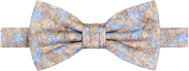 Profuomo Zijden Print Beige Vlinderdas Beige Heren