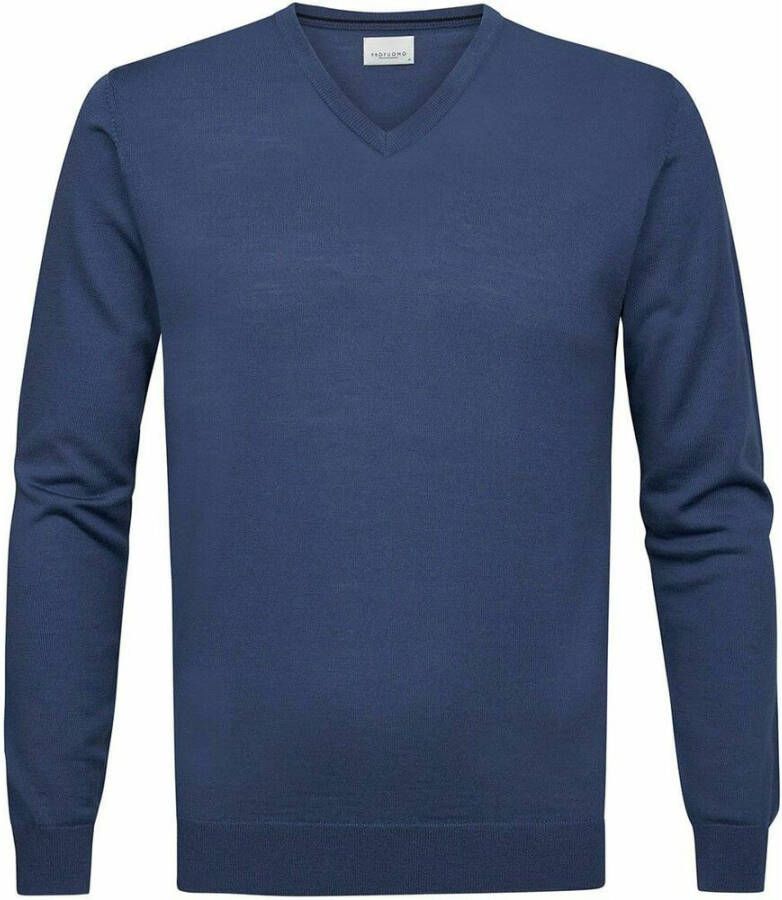 PROFUOMO Heren Truien & Vesten Pullover V-neck Blauw
