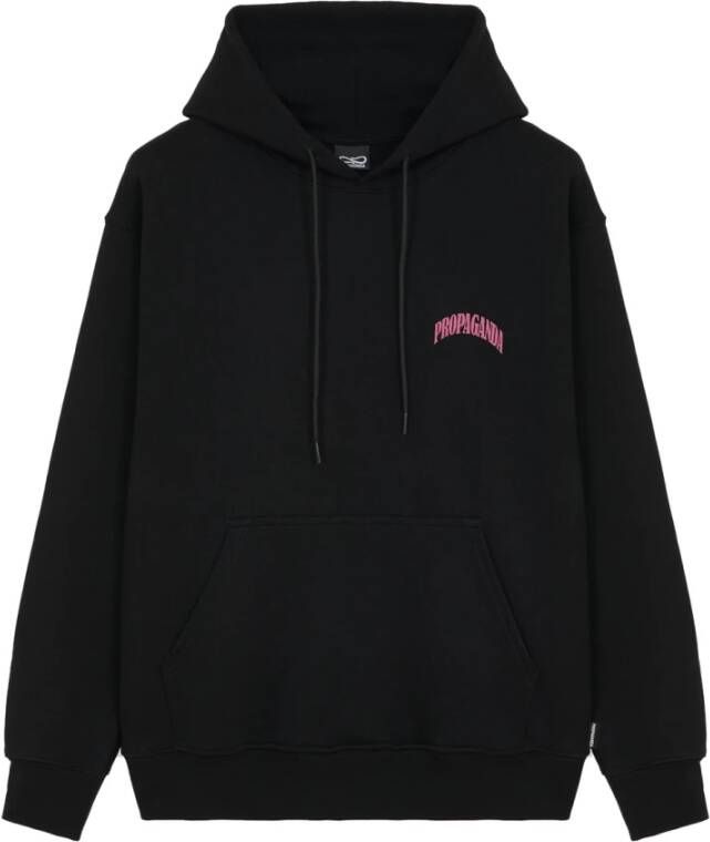 Propaganda Zwarte hoodie met kangoeroezak Black Heren