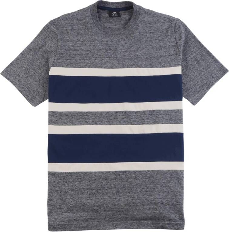 PS By Paul Smith Asgrijs t-shirt met stofstribes Grijs Heren
