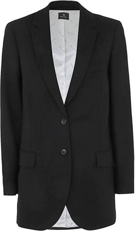 PS By Paul Smith Basic Jacket Double Buttoned Zwart Dames