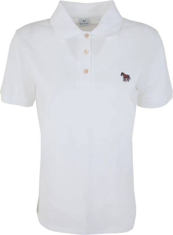 PS By Paul Smith Basic Polo With Logo Wit Dames